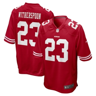 Men's San Francisco 49ers Ahkello Witherspoon Nike Scarlet Game Jersey