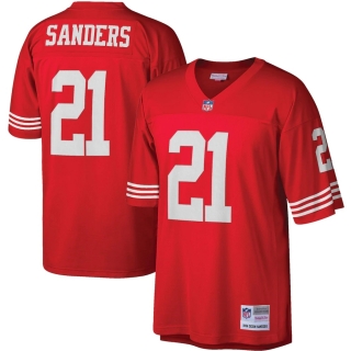 Men's San Francisco 49ers Deion Sanders Mitchell & Ness Scarlet Legacy Replica Jersey