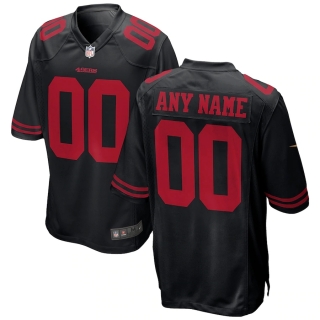 Men's San Francisco 49ers Nike Black 2018 Alternate Custom Game Jersey