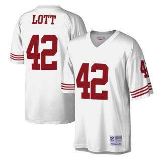Men's San Francisco 49ers Ronnie Lott Mitchell & Ness White Legacy Replica Jersey