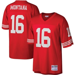 Men's San Francisco 49ers Joe Montana Mitchell & Ness Scarlet Legacy Replica Jersey