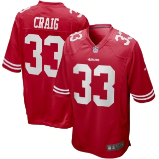 Men's San Francisco 49ers Roger Craig Nike Scarlet Game Retired Player Jersey