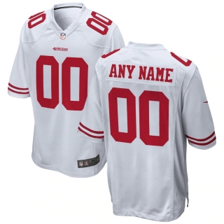 Men's San Francisco 49ers Nike White Custom Game Jersey