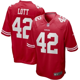 Men's San Francisco 49ers Ronnie Lott Nike Scarlet Game Retired Player Jersey