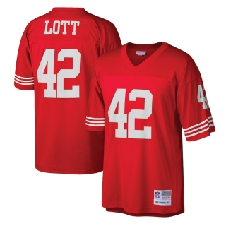 Men's San Francisco 49ers Ronnie Lott Mitchell & Ness Scarlet Legacy Replica Jersey