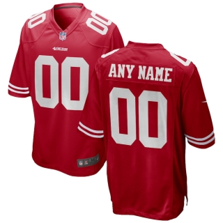 Men's San Francisco 49ers Nike Scarlet Custom Game Jersey