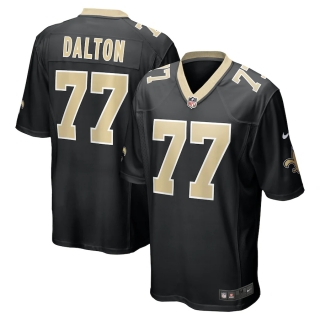 Men's New Orleans Saints Jalen Dalton Nike Black Game Jersey