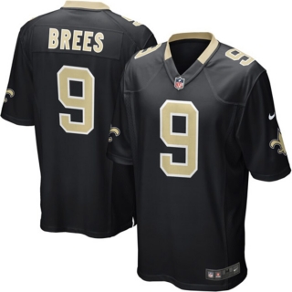Men's New Orleans Saints Drew Brees Nike Black Game Player Jersey