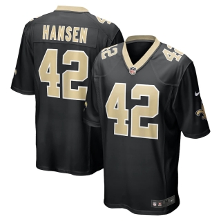 Men's New Orleans Saints Chase Hansen Nike Black Game Jersey