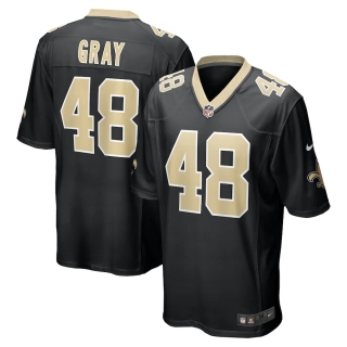 Men's New Orleans Saints JT Gray Nike Black Game Jersey