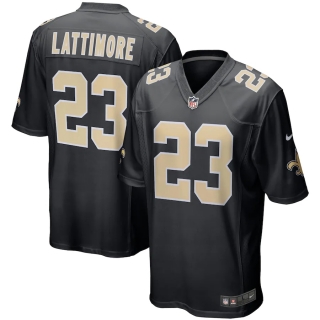 Men's New Orleans Saints Marshon Lattimore Nike Black Event Game Jersey