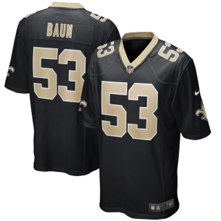 Men's New Orleans Saints Zack Baun Nike Black Game Player Jersey