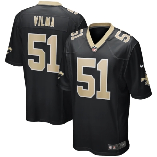 Men's New Orleans Saints Jonathan Vilma Nike Black Game Retired Player Jersey