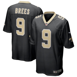 Men's New Orleans Saints Drew Brees Nike Black Game Jersey