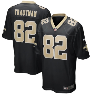Men's New Orleans Saints Adam Trautman Nike Black Game Jersey