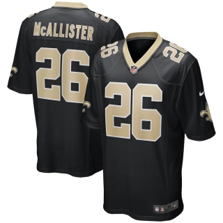 Men's New Orleans Saints Deuce McAllister Nike Black Game Retired Player Jersey