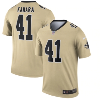 Men's New Orleans Saints Alvin Kamara Nike Gold Inverted Legend Jersey