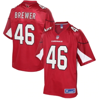 Men's Arizona Cardinals Aaron Brewer NFL Pro Line Cardinal Big & Tall Player Jersey