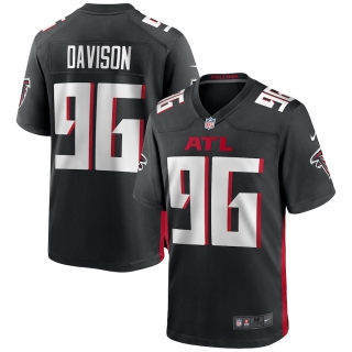 Men's Atlanta Falcons Tyeler Davison Nike Black Game Jersey