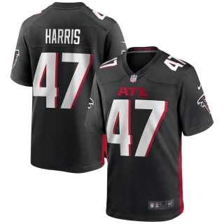 Men's Atlanta Falcons Josh Harris Nike Black Game Jersey