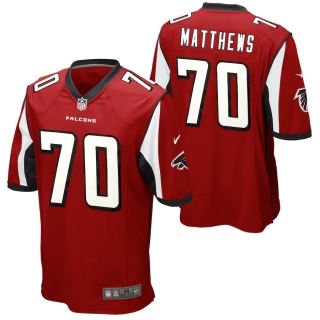 Mens Atlanta Falcons Jake Matthews Nike Red Game Jersey
