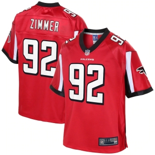 Men's Atlanta Falcons Justin Zimmer NFL Pro Line Red Big & Tall Player Jersey