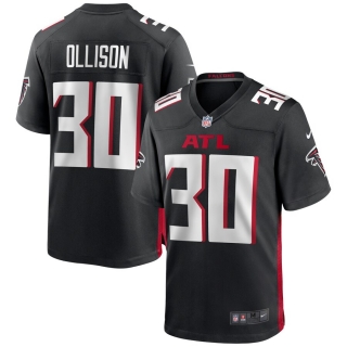 Men's Atlanta Falcons Qadree Ollison Nike Black Game Jersey