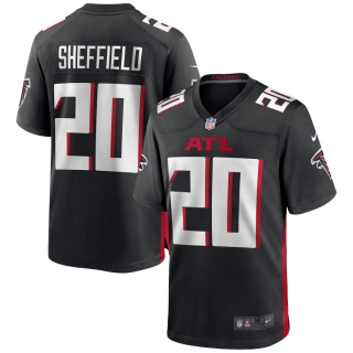 Men's Atlanta Falcons Kendall Sheffield Nike Black Game Jersey