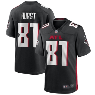 Men's Atlanta Falcons Hayden Hurst Nike Black Game Jersey
