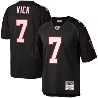 Men's Atlanta Falcons Michael Vick Mitchell & Ness Black 2002 Authentic Throwback Retired Player Jersey