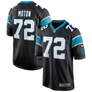 Men's Carolina Panthers Taylor Moton Nike Black Game Jersey