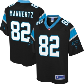 Men's Carolina Panthers Chris Manhertz NFL Pro Line Black Big & Tall Player Jersey