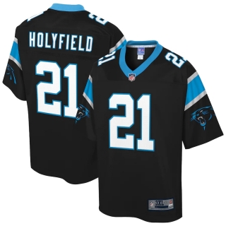Men's Carolina Panthers Elijah Holyfield NFL Pro Line Black Big & Tall Team Color Player Jersey