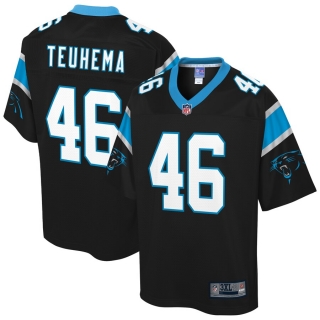 Men's Carolina Panthers Sione Teuhema NFL Pro Line Black Big & Tall Player Jersey
