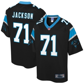 Men's Carolina Panthers Bijhon Jackson NFL Pro Line Black Big & Tall Player Jersey