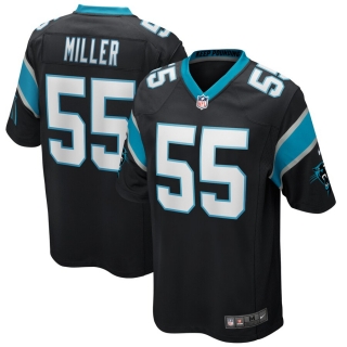 Men's Carolina Panthers Christian Miller Nike Black Game Player Jersey