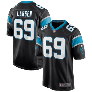 Men's Carolina Panthers Tyler Larsen Nike Black Game Jersey