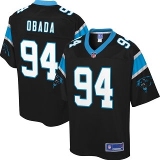Men's Carolina Panthers Efe Obada NFL Pro Line Black Big & Tall Player Jersey