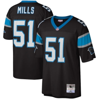 Men's Carolina Panthers Sam Mills Mitchell & Ness Black Legacy Replica Jersey