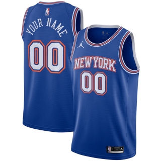 Men's New York Knicks Jordan Brand Blue Swingman Custom Jersey - Statement Edition