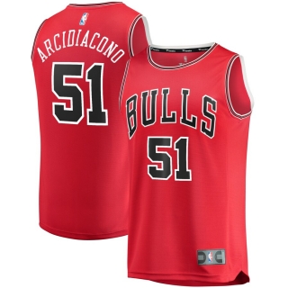 Men's Chicago Bulls Ryan Arcidiacono Fanatics Branded Red Fast Break Player Team Jersey - Icon Edition