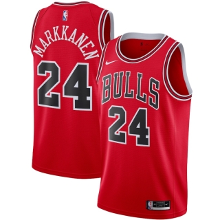 Men's Chicago Bulls Lauri Markkanen Nike Red 2020-21 Swingman Jersey - Icon Edition