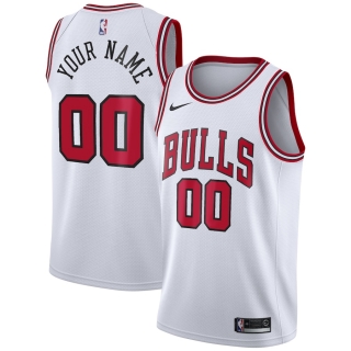 Men's Chicago Bulls Nike White 2020-21 Swingman Custom Jersey – Association Edition