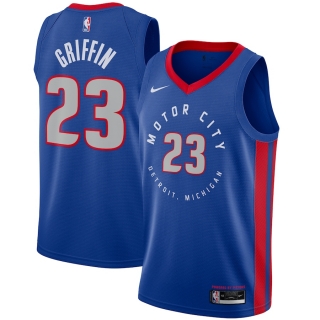 Men's Detroit Pistons Blake Griffin Nike Blue 2020-21 Swingman Player Jersey – City Edition