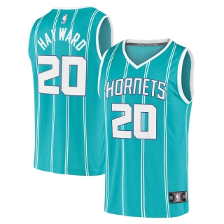 Men's Charlotte Hornets Gordon Hayward Fanatics Branded Teal 2020-21 Fast Break Replica Jersey - Icon Edition