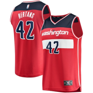 Men's Washington Wizards Davis Bertans Fanatics Branded Red Fast Break Replica Jersey - Icon Edition