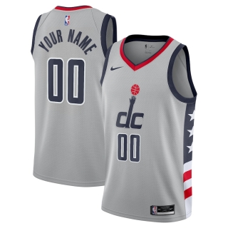 Men's Washington Wizards Nike Gray 2020-21 Swingman Custom Jersey - City Edition