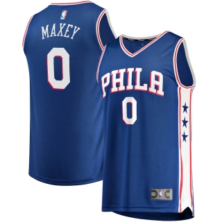 Men's Philadelphia 76ers Tyrese Maxey Fanatics Branded Royal 2020-21 Fast Break Replica Jersey - Icon Edition