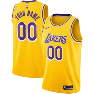 Men's Los Angeles Lakers Nike Gold 2020-21 Swingman Custom Jersey – Icon Edition