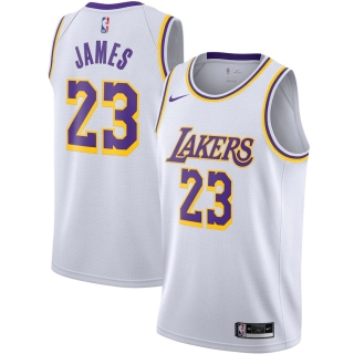 Men's Los Angeles Lakers LeBron James Nike White 2020-21 Swingman Jersey - Association Edition